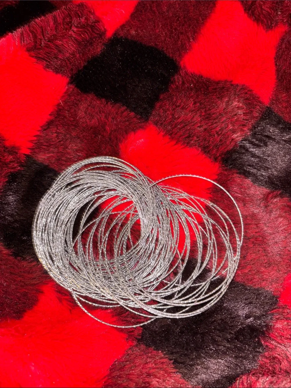 Sparkling Multi-Strand Coil Bracelet in Silver